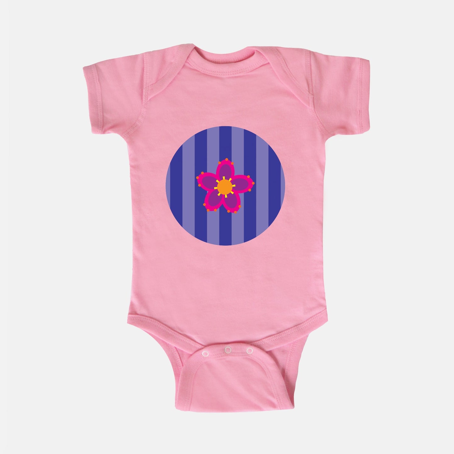 Purple Passion Short-Sleeve Baby Bodysuit