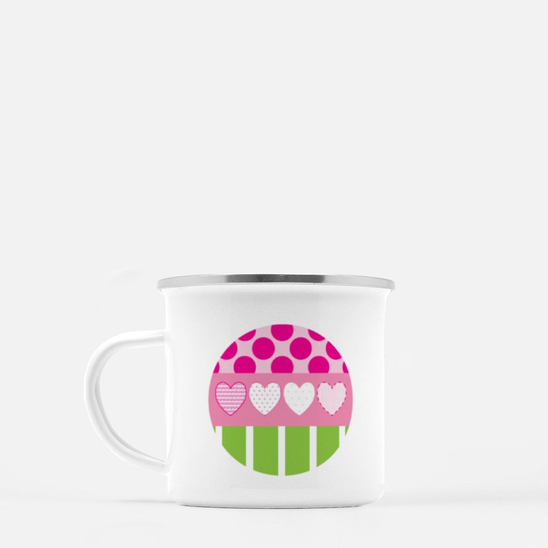 Polka Dots & Hearts 10-oz. Camp Mug