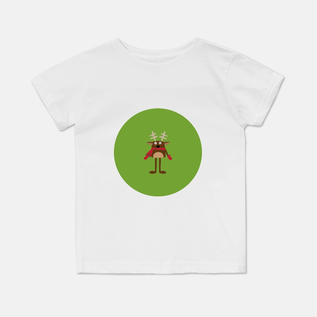 Christmas Reindeer Short-Sleeve Toddler Tee