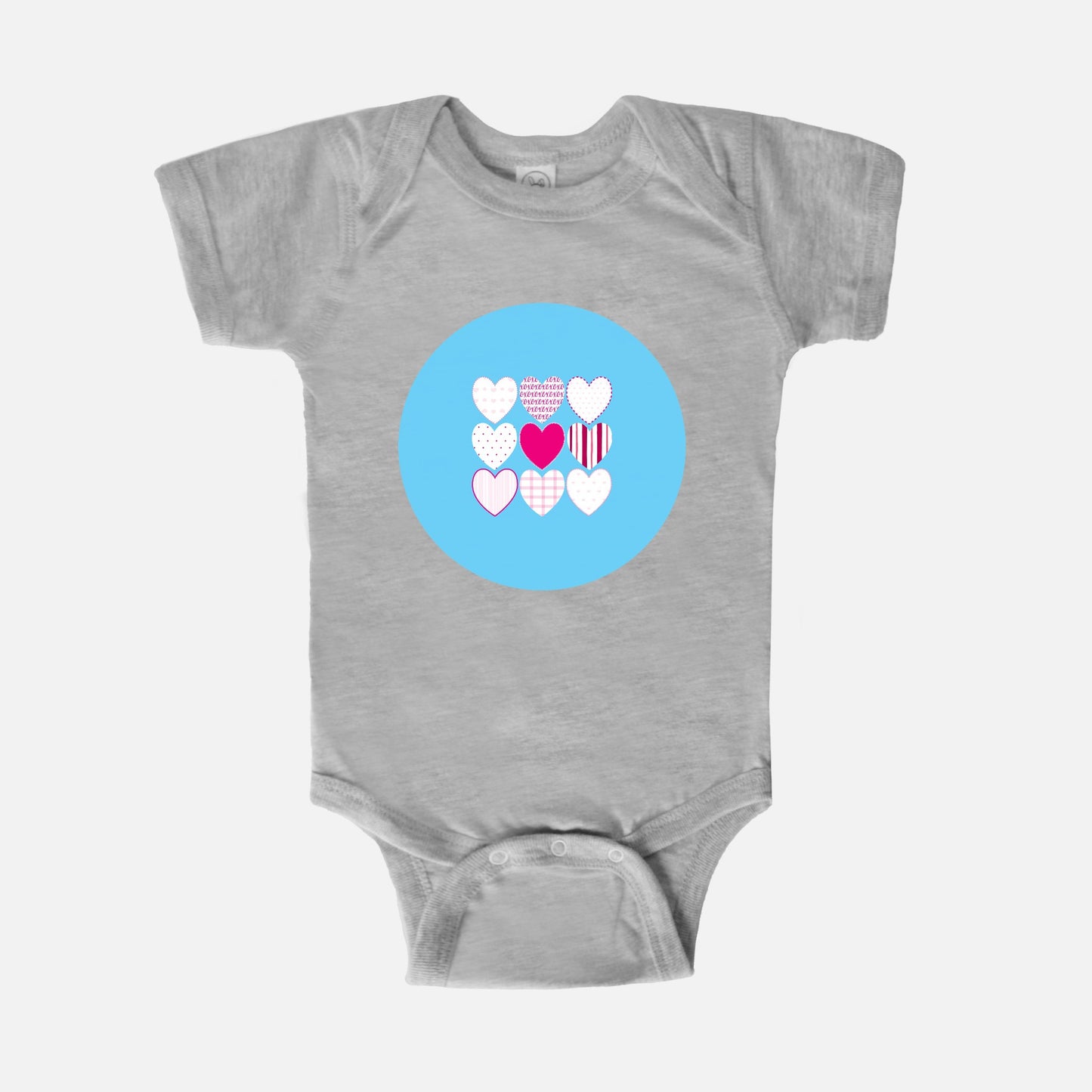 Happy Hearts Short-Sleeve Baby Bodysuit