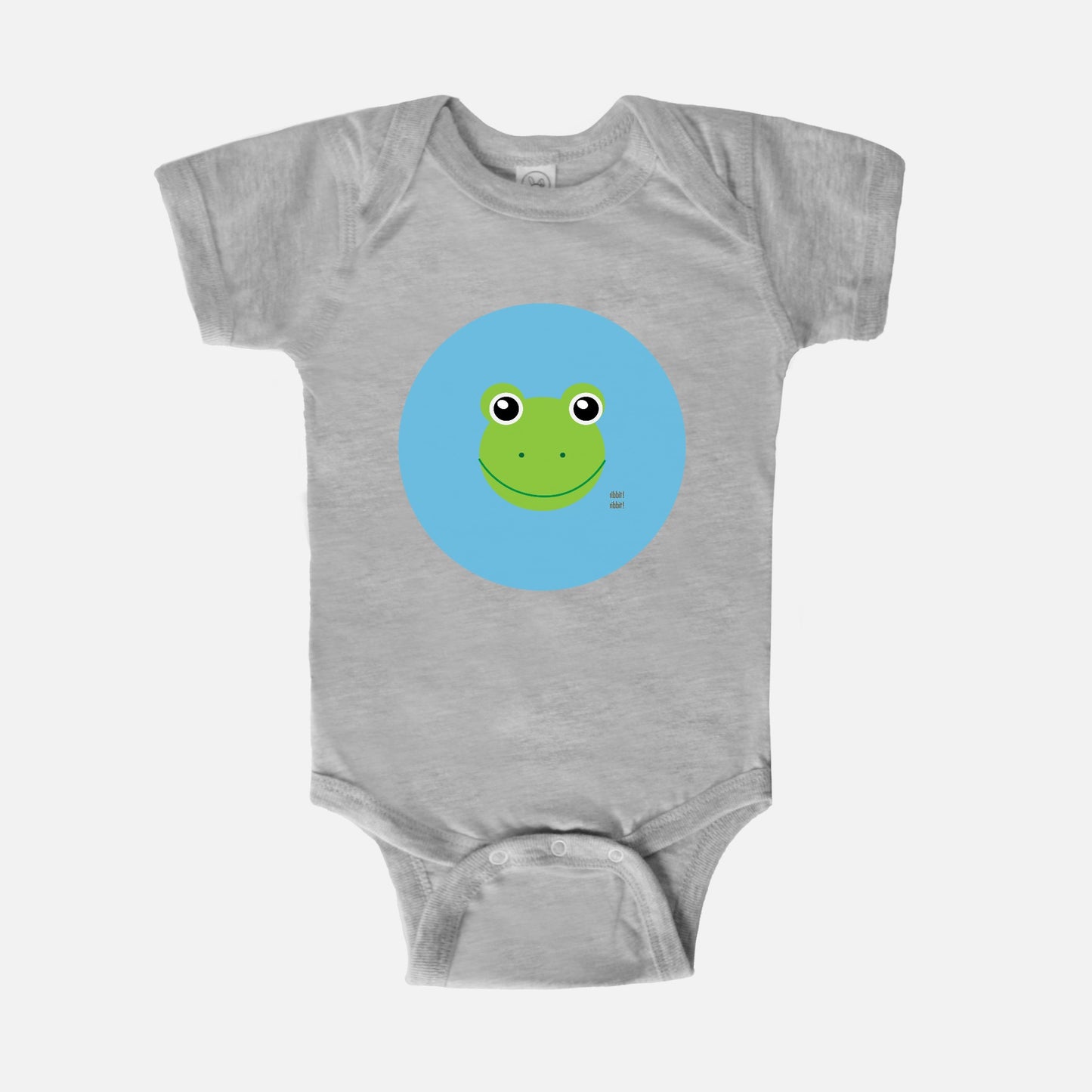 Ribbit Froggie Short-Sleeve Baby Bodysuit