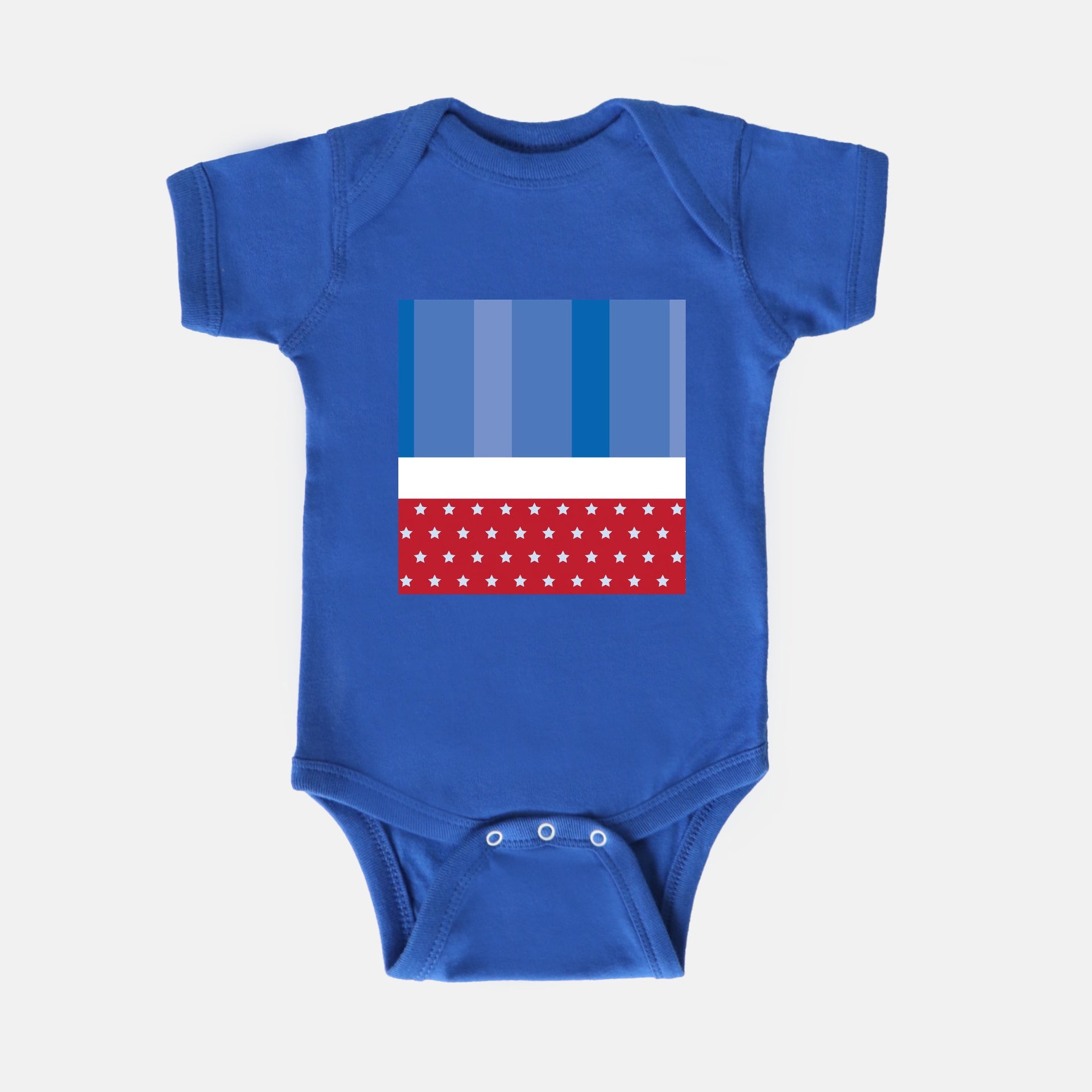 baby clothing, baby onesie, baby bodysuit, blue, Fourth of July, Memorial Day, labor day, patriotic, baby accessories, red white and blue 